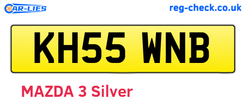 KH55WNB are the vehicle registration plates.