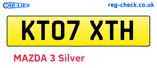 KT07XTH are the vehicle registration plates.