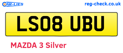 LS08UBU are the vehicle registration plates.