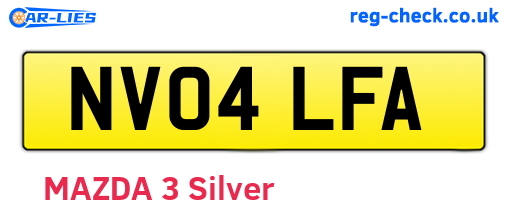 NV04LFA are the vehicle registration plates.