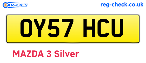 OY57HCU are the vehicle registration plates.