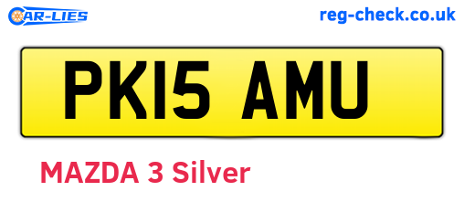 PK15AMU are the vehicle registration plates.