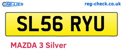 SL56RYU are the vehicle registration plates.