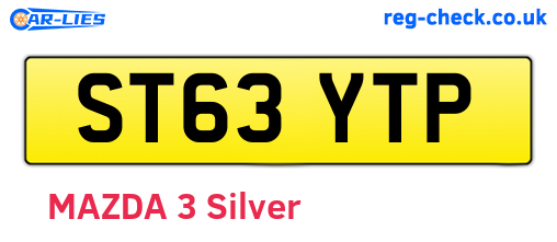 ST63YTP are the vehicle registration plates.