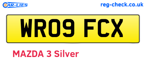 WR09FCX are the vehicle registration plates.