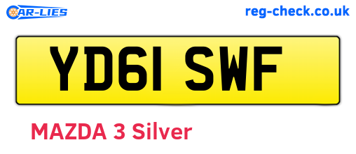 YD61SWF are the vehicle registration plates.