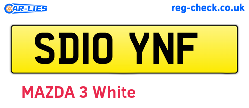 SD10YNF are the vehicle registration plates.