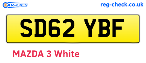SD62YBF are the vehicle registration plates.