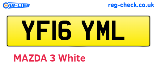 YF16YML are the vehicle registration plates.