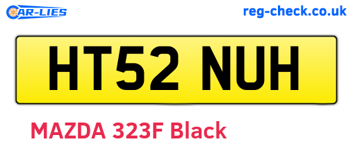 HT52NUH are the vehicle registration plates.