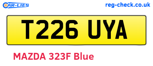 T226UYA are the vehicle registration plates.
