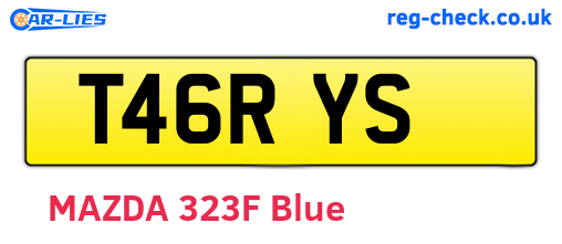 T46RYS are the vehicle registration plates.