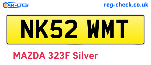 NK52WMT are the vehicle registration plates.
