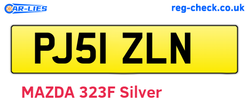 PJ51ZLN are the vehicle registration plates.