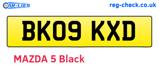 BK09KXD are the vehicle registration plates.