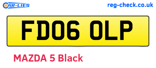 FD06OLP are the vehicle registration plates.
