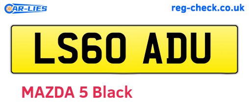 LS60ADU are the vehicle registration plates.