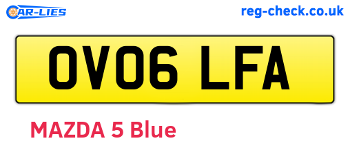 OV06LFA are the vehicle registration plates.