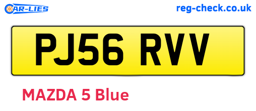 PJ56RVV are the vehicle registration plates.