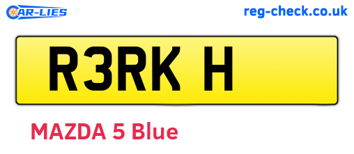 R3RKH are the vehicle registration plates.