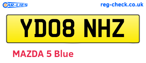 YD08NHZ are the vehicle registration plates.