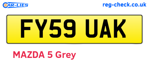 FY59UAK are the vehicle registration plates.