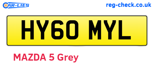 HY60MYL are the vehicle registration plates.