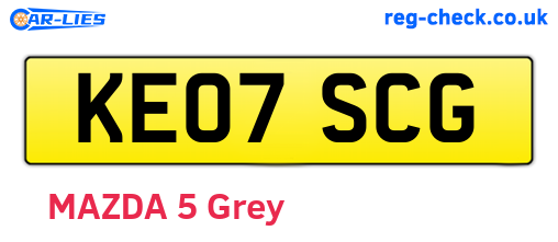 KE07SCG are the vehicle registration plates.