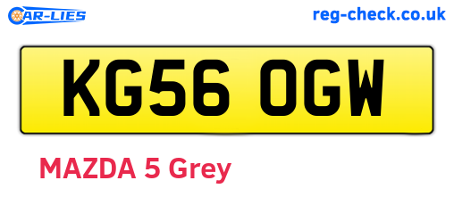 KG56OGW are the vehicle registration plates.