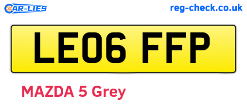 LE06FFP are the vehicle registration plates.