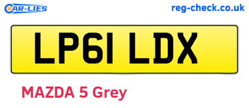 LP61LDX are the vehicle registration plates.