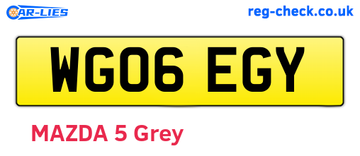 WG06EGY are the vehicle registration plates.