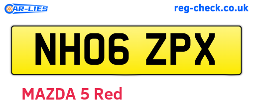 NH06ZPX are the vehicle registration plates.