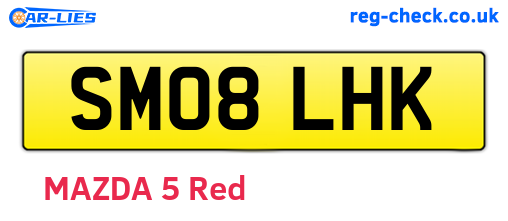 SM08LHK are the vehicle registration plates.