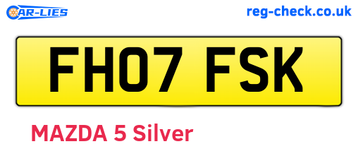 FH07FSK are the vehicle registration plates.