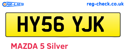 HY56YJK are the vehicle registration plates.