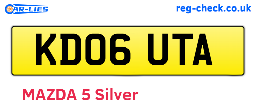 KD06UTA are the vehicle registration plates.
