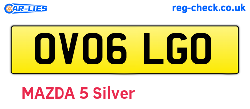 OV06LGO are the vehicle registration plates.