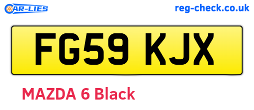 FG59KJX are the vehicle registration plates.