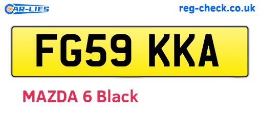 FG59KKA are the vehicle registration plates.
