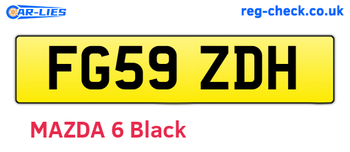 FG59ZDH are the vehicle registration plates.