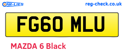 FG60MLU are the vehicle registration plates.
