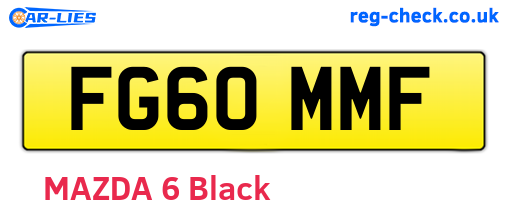 FG60MMF are the vehicle registration plates.