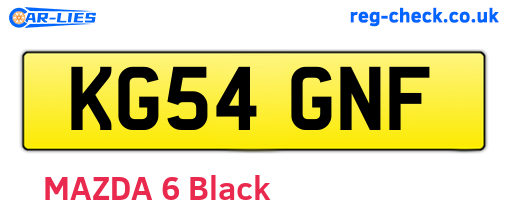 KG54GNF are the vehicle registration plates.