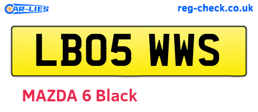 LB05WWS are the vehicle registration plates.