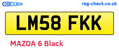 LM58FKK are the vehicle registration plates.