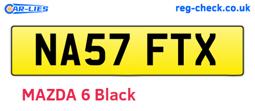 NA57FTX are the vehicle registration plates.