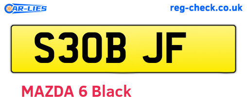S30BJF are the vehicle registration plates.