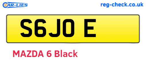 S6JOE are the vehicle registration plates.