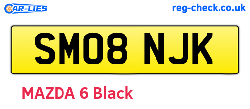 SM08NJK are the vehicle registration plates.